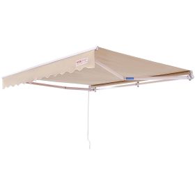 VEVOR Manual Retractable Awning, 8 x 7 ft Outdoor Patio Awning Retractable Sun Shade