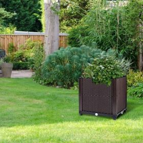 Raised Garden Bed Planter for Outdoor Plants Plastic Planters Box Elevated Garden Boxes Plant Pots of Garden Patio Balcony Deck to Planting Flowe