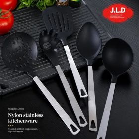 Cooking Utensil Set Premium 5 Piece Kitchen Utensil Set - Stainless Steel Handle and Nylon Faucet, Non-Stick, Heat Resistant, For Home, Kitchen G