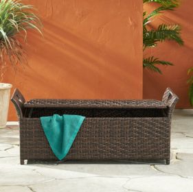 WING PE STORAGE BENCH (Option: Brown Multi)