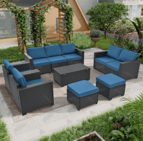 10 Piece Patio Furniture Set (Option: W1703S00049)