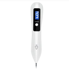 Skin Tag Repair Kit Portable Beauty Equipment Multi-Level With Home Usage USB Charging LCD Level Adjustable 6 Replaceable Needles (Color: White)