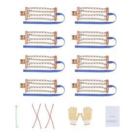 VEVOR 16 PCS Snow Chains Tire Width 8 8.8 In 205 225 Mm For Car Pickup SUV Truck (Option: Snow Chains Tire)