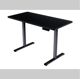 Electric Standing Desk Whole Piece Adjustable Height Desk Home Office Computer Workstation Sit Stand Up Desk (Color: Black)