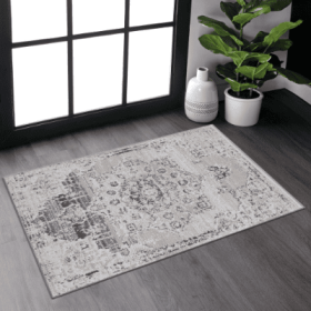 LOOM  LUXE Collection 2X3 Cream Ivory Bordered Non-Shedding Living Room Bedroom Dining Home Office Stylish And Stain Resistant Area Rug (Option: Cream1)
