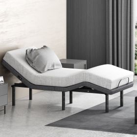 Adjustable Twin XL Bed Base, Ergonomic Electric Twin XL Size Adjustable Bed Frame, Zero Gravity Base For Stress Management, Wireless Remote Contr (Option: TXL)