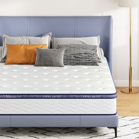 12 Inch Hybrid Mattress,  Medium Firmness, Cooling Gel Foam, Certified Safe Foams & Fabric, Mattress In A Box, Strong Edge Support, Waffle Fabric (Option: H812Q)