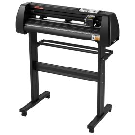 VEVOR Vinyl Cutter Machine, 28inch Vinyl Plotter, LCD Display Plotter Cutter, Adjustable Double-Spring Pinch Rollers Sign Cutting Plotter, Plotte (Color: Black)