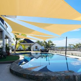 Artpuch Custom Size Sand Sun Shade Sail Triangle Canopy 185 GSM Durable Fabric UV Block Awning for Outdoor Patio Garden Backyard (Customized Avai (size: 24X30X30)
