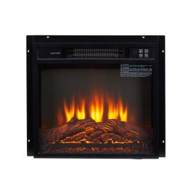 Electric Fireplace Insert 18  1400W 120V (Color: Black)
