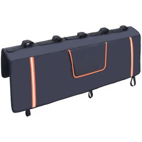 VEVOR 53-inch Tailgate Pad 5Bike Pickup Truck Bed Tailgate Pad Protector Cover (Color: Black)