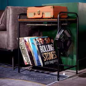 Turntable Station And Record Storage (Option: Black brown)